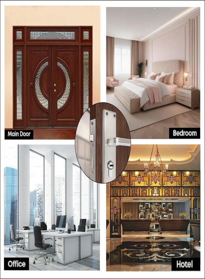 Harrison Door Locks for Main Door, Door Lock for Bedroom, Mortise Door Lock Set, Mortise Door Handle, Door Locks Handlesets with 3 Key | CP Matt Finish | 95537 | for Office/Hotel/Home - Image 3